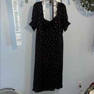 Black Puff Sleeve Sundress